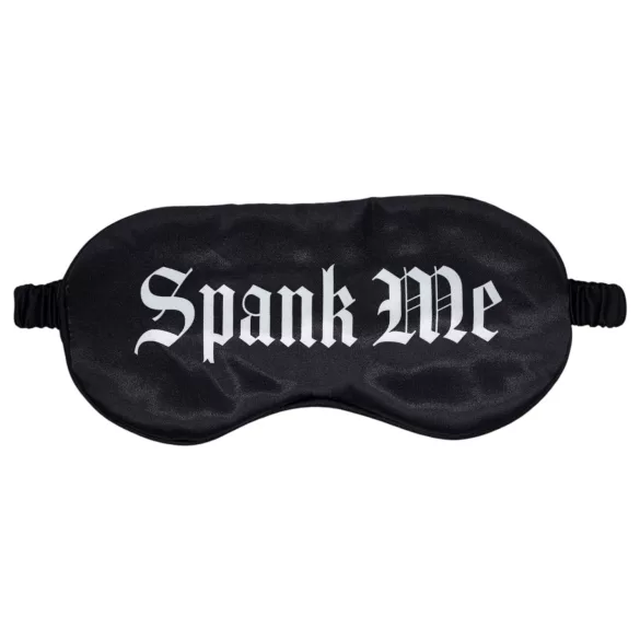 Ouch! - satīna acu maska ar uzrakstu “Spank Me” (melna)