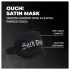 Ouch! - satīna acu maska ar uzrakstu "Suck Don't Bite" (melnā krāsā)