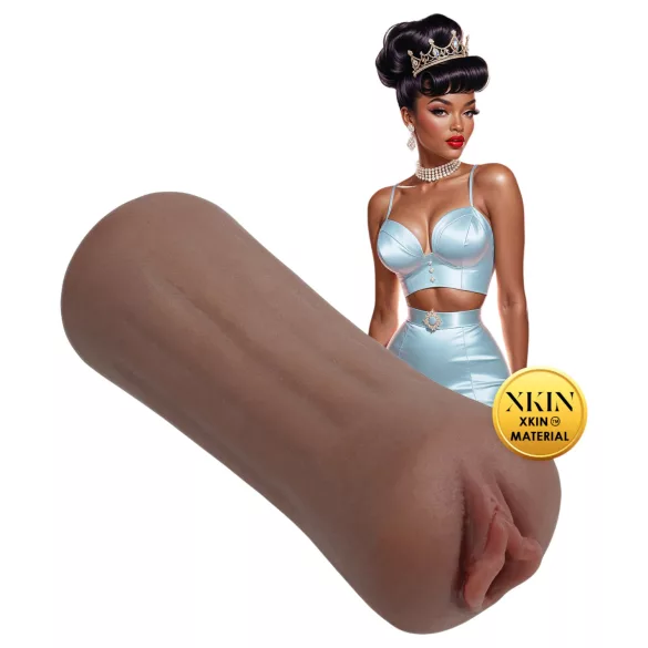 XKIN Beauty Queen Lulu - reālistisks mākslīgais vagīnas masturbators (tumši naturāls)