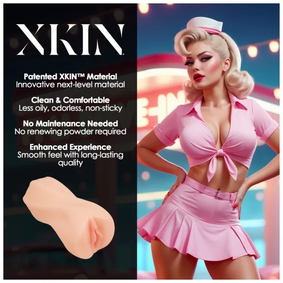 XKIN Cutie Darla - realistisks mākslīgais vaginālais masturbators (dabīgs)