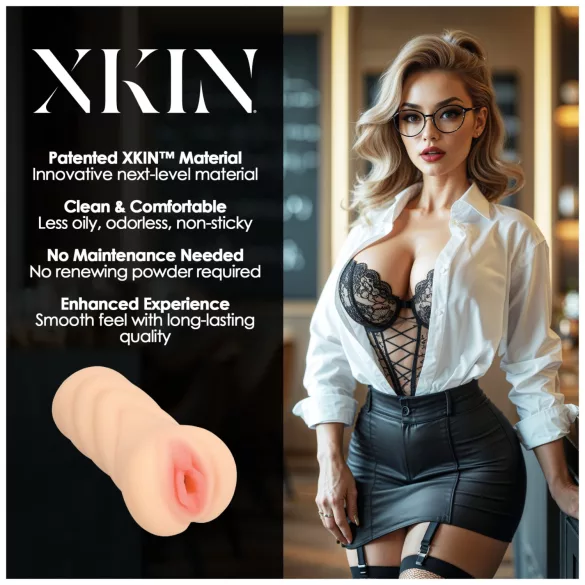 XKIN Teacher Ms Jenny - dzīvam līdzīgs mākslīgās vagīnas masturbators (dabīgs)
