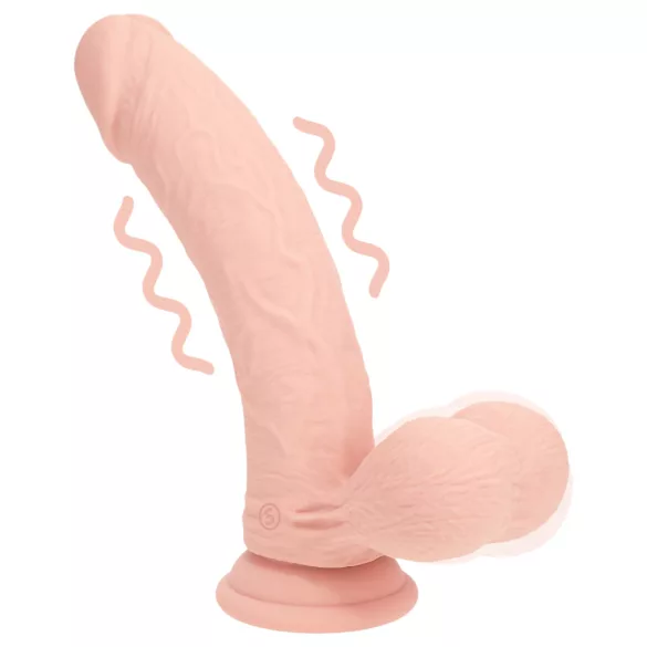 RealRock - dubultas blīvuma reālistisks vibrators (ķermeņa krāsas) - 18 cm