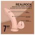 RealRock - dubultas blīvuma reālistisks vibrators (ķermeņa krāsas) - 18 cm