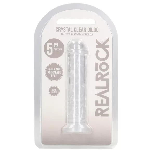 RealRock - dzīvībai līdzīgs dildo ar piesūcekni (caurspīdīgs) - 12,7 cm