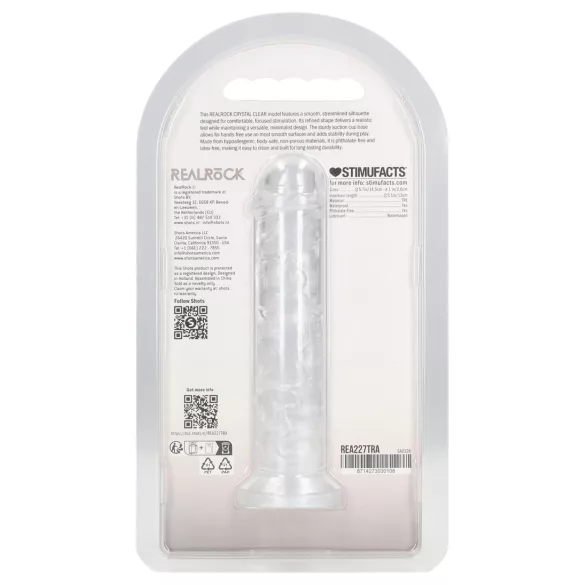 RealRock - dzīvībai līdzīgs dildo ar piesūcekni (caurspīdīgs) - 12,7 cm