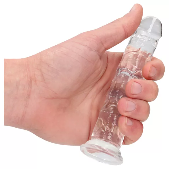 RealRock - dzīvībai līdzīgs dildo ar piesūcekni (caurspīdīgs) - 12,7 cm