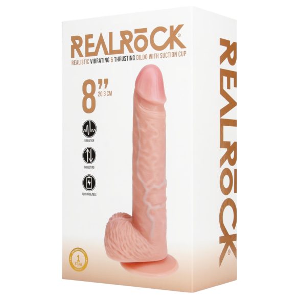 RealRock - piesūcekņa vibrators lökējošs dabīgs 20,5cm