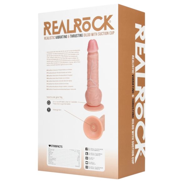RealRock - piesūcekņa vibrators lökējošs dabīgs 20,5cm