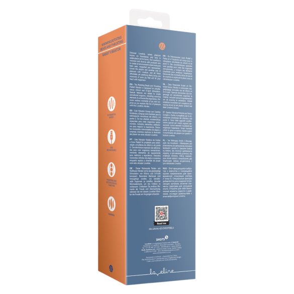 Loveline - sildošs vibrators ar kustību funkciju zils