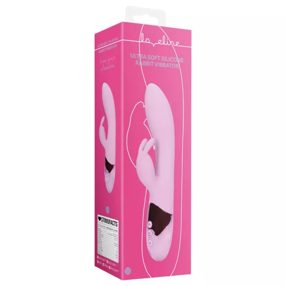 Loveline - akumulatora, zaķīša klitora stimulatora vibrators (rozā)