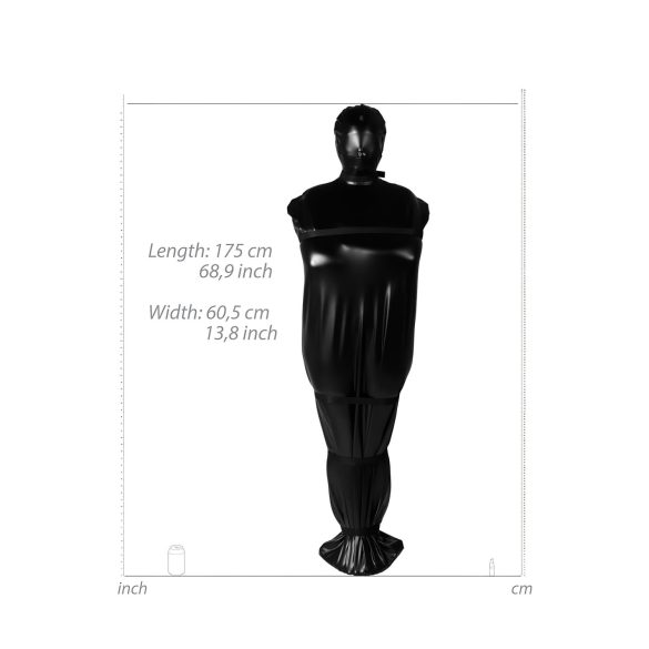 Ouch! Xtreme ķermeņa maiss bondage melns