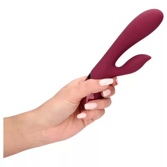 Loveline - uzlādējams vibrators ar klitora stimulatoru sarkans