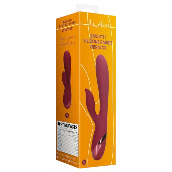 Loveline - uzlādējams vibrators ar klitora stimulatoru sarkans