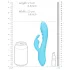 Loveline - ūdensizturīgs vibrators ar truša klitorālo uzgali zils
