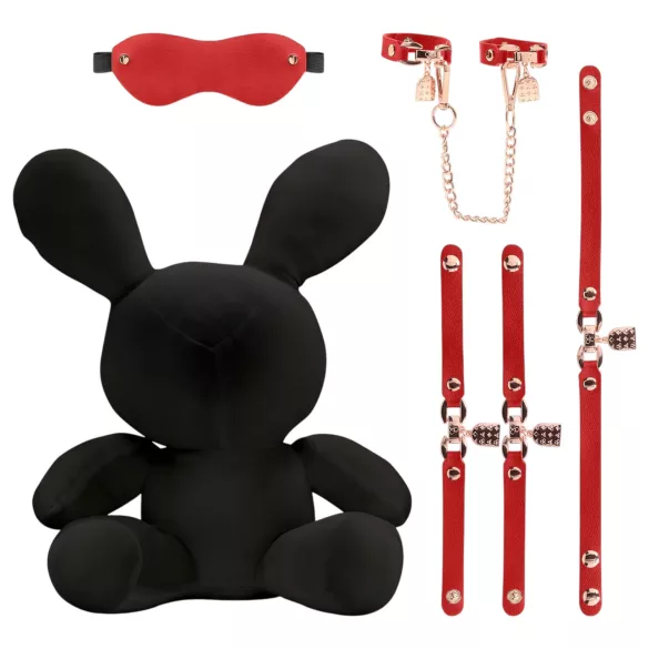 Bondage Rabbit - BDSM maska truša ausīm melna