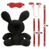 Bondage Rabbit - BDSM maska truša ausīm melna