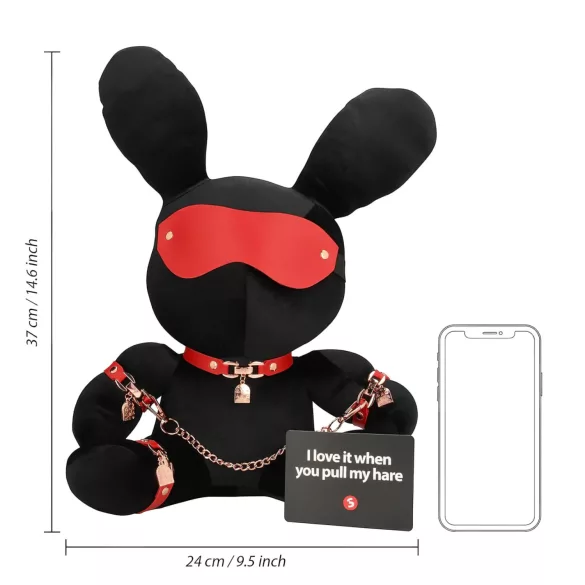 Bondage Rabbit - BDSM maska truša ausīm melna