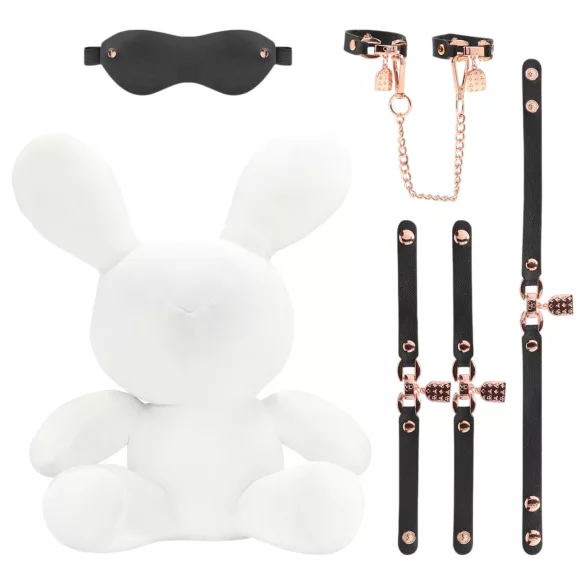 Bondage Rabbit - fetiša maska ar truša ausīm balta