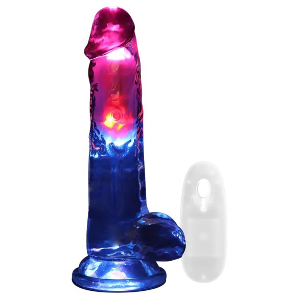 REALROCK - vibrators ar sēkliniekiem, spīdošs, 20 cm