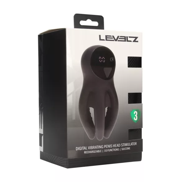 Levelz - digitālais dzimumlocekļa vibrators melns
