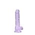 RealRock - caurspīdīgs reālistisks dildo ar piesūcekni violets 17cm
