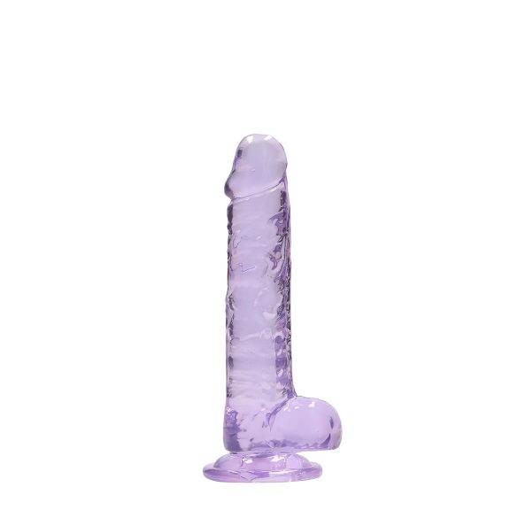 RealRock - caurspīdīgs reālistisks dildo ar piesūcekni violets 17cm