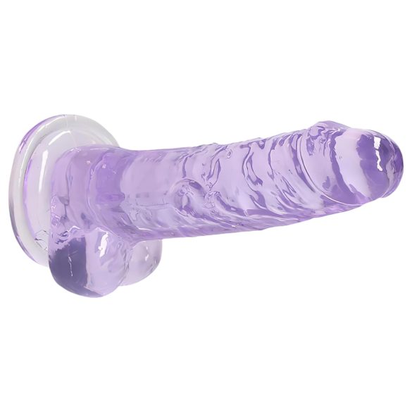 RealRock - caurspīdīgs reālistisks dildo ar piesūcekni violets 17cm