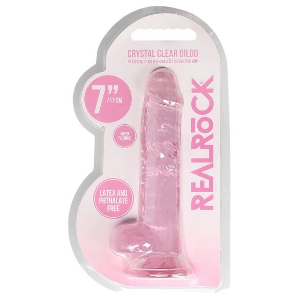RealRock - dzidrs reālistisks dildo rozā 17 cm