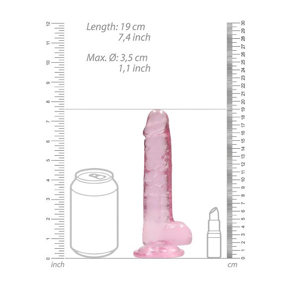 RealRock - dzidrs reālistisks dildo rozā 17 cm
