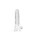 REALROCK - caurspīdīgs dabīgs dildo - 17cm