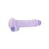 RealRock - caurspīdīgs reālistisks dildo violets 19cm