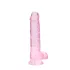 RealRock - reālistisks dildis caurspīdīgs rozā 19cm
