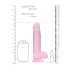 RealRock - reālistisks dildis caurspīdīgs rozā 19cm