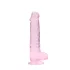 RealRock - reālistisks dildis caurspīdīgs rozā 19cm