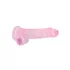 RealRock - reālistisks dildis caurspīdīgs rozā 19cm