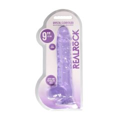 RealRock - caurspīdīgs reālistisks dildo lila 22cm