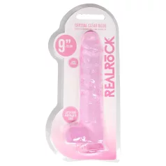   RealRock - caurspīdīgs reālistisks dildo ar piesūcēju rozā 22 cm