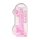 REALROCK - caurspīdīgs dabīgās formas dildo - rozā (22cm)
