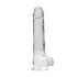 REALROCK - caurspīdīgs reālistisks dildo - caurspīdīgs (22cm)