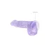 RealRock - caurspīdīgs reālistiskais dildo 15 cm violets