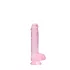 RealRock - caurspīdīgs reālistisks dildo rozā 15 cm