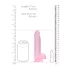 RealRock - caurspīdīgs reālistisks dildo rozā 15 cm