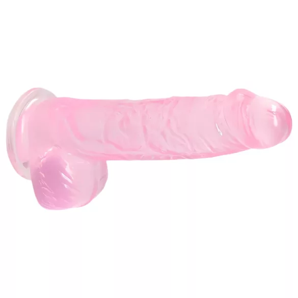 RealRock - caurspīdīgs reālistisks dildo rozā 15 cm