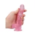 RealRock - caurspīdīgs reālistisks dildo rozā 15 cm