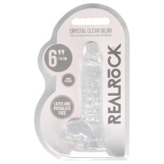 RealRock - caurspīdīgs realistisks dildo 15cm