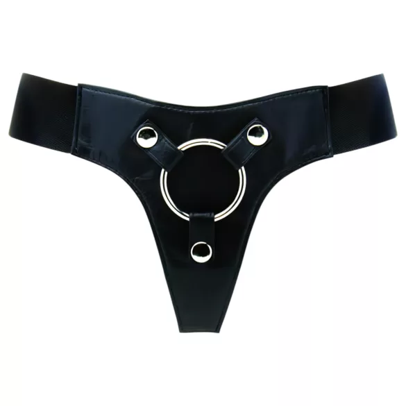 RealRock elastīgas apakšbikses pievienojamam strap-on, melnas