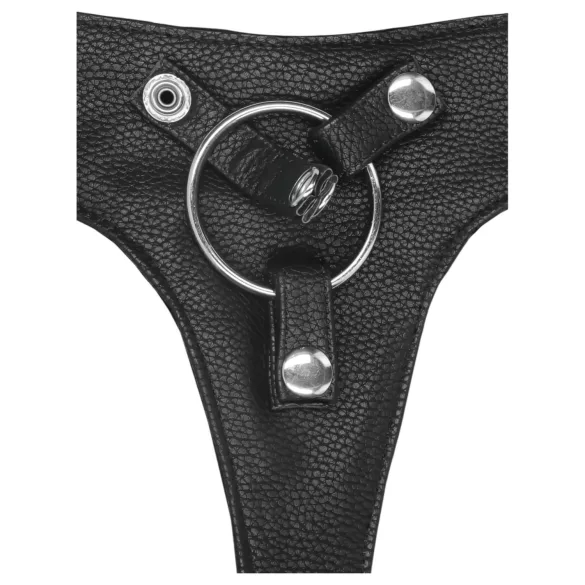 RealRock elastīgas apakšbikses pievienojamam strap-on, melnas