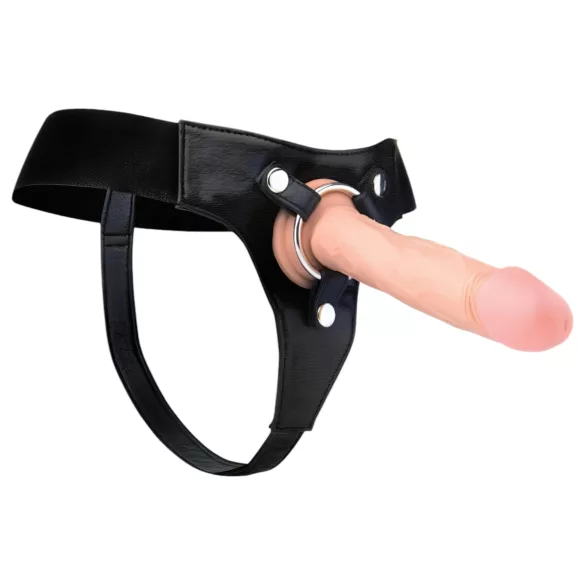 RealRock elastīgas apakšbikses pievienojamam strap-on, melnas