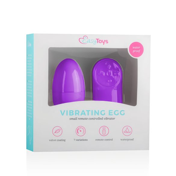 Easytoys - 7 ritmu tālvadības vibrējoša ola (violeta)