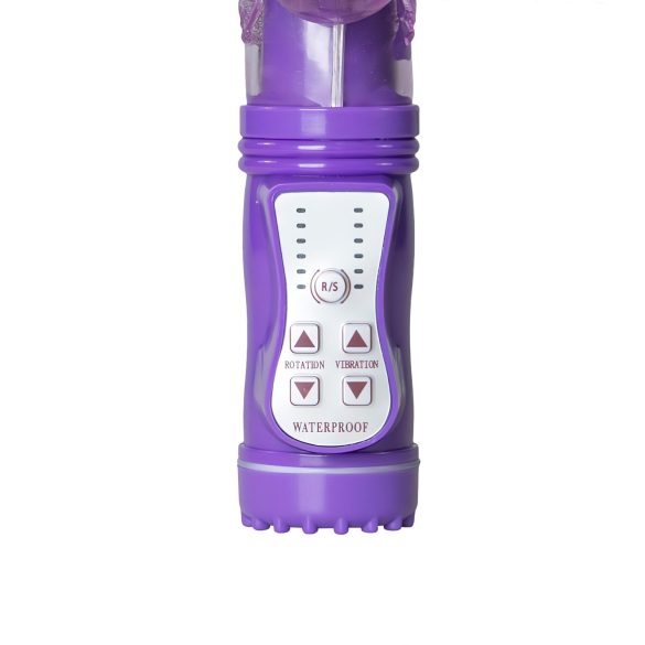 Easytoys Butterfly - rotējošs vibrators ar stumjošu funkciju, violets
